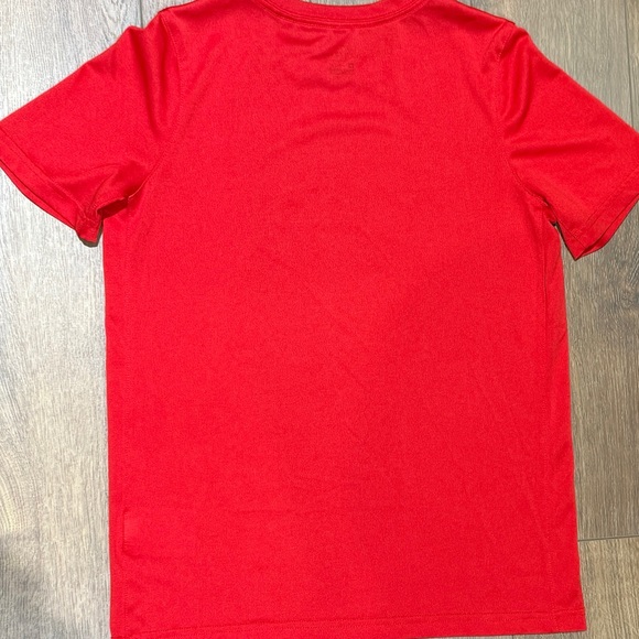 Nike Red Short Sleeve Tee with Distressed Logo - Picture 2 of 3